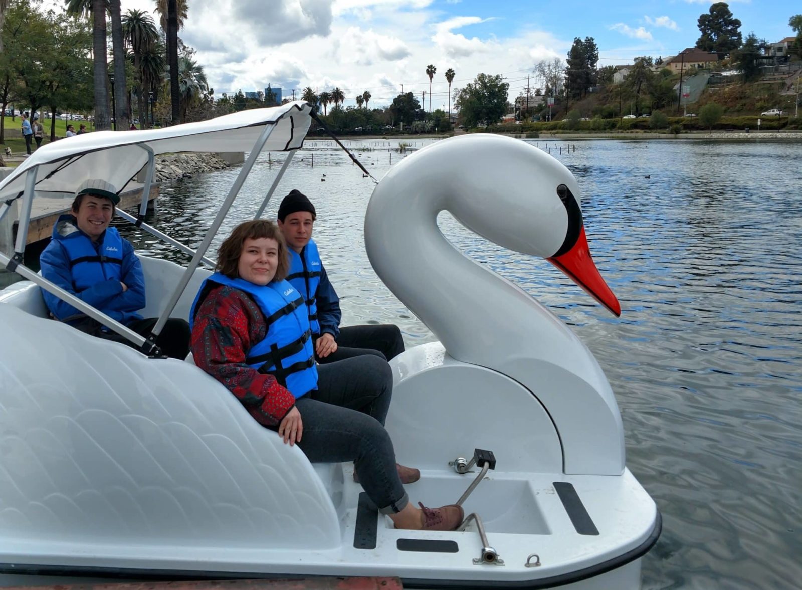 Swan boat rentals from Wheel Fun Rentals in Echo Park